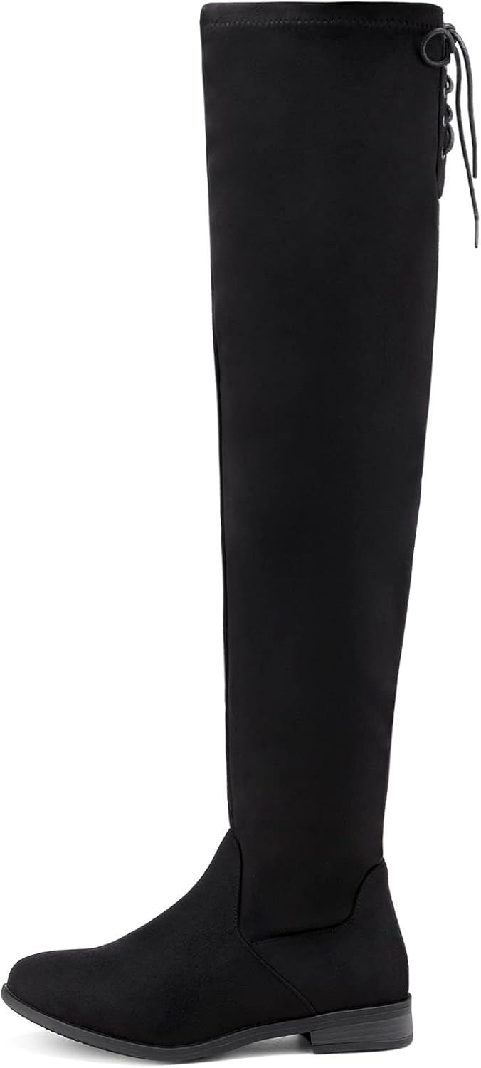 Women's Over The Knee High Low Block Heel Riding Boots
