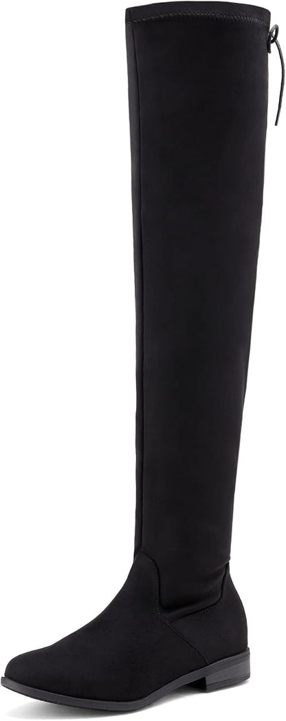 Women's Over The Knee High Low Block Heel Riding Boots