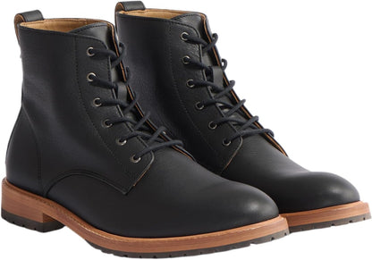 Men's Martin All-Weather Boots, Water-Resistant Leather Upper, Cushioned Memory Foam Insole for Comfort, Rubber Lug Sole Saver for Traction, True to Size