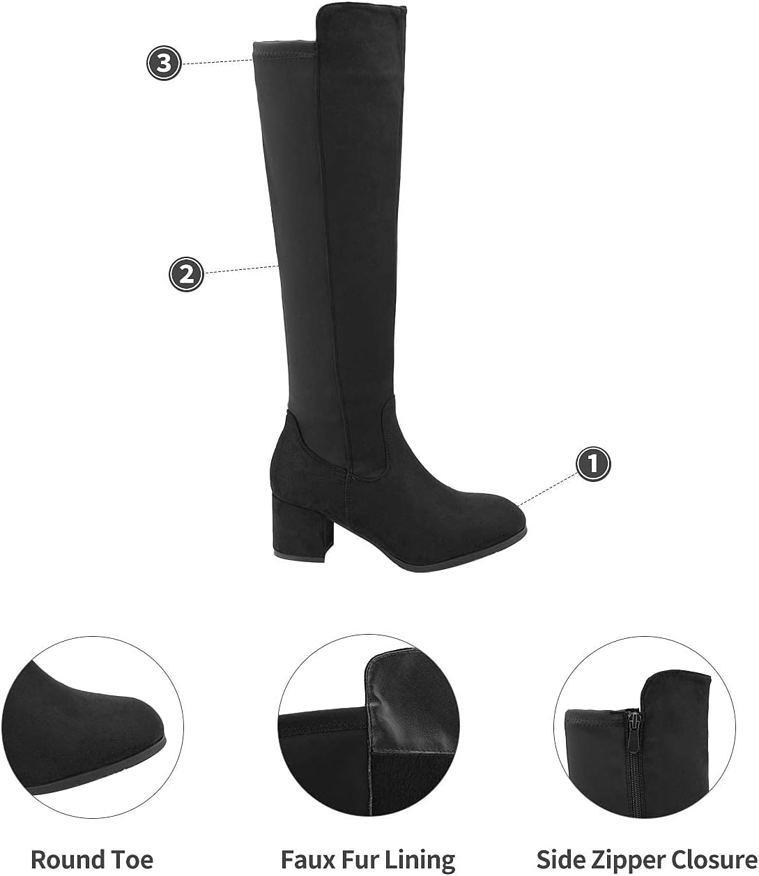 Women's Knee High Stretchy Fashion Boots - Image 2