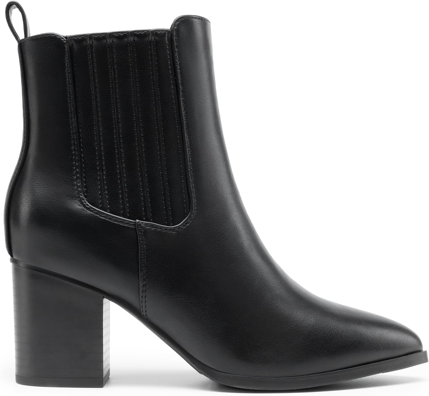 Women's Ankle Boots Pointed Toe Chunky Block Heel Ankle Bootie Fall Short Booties Shoes - Image 2
