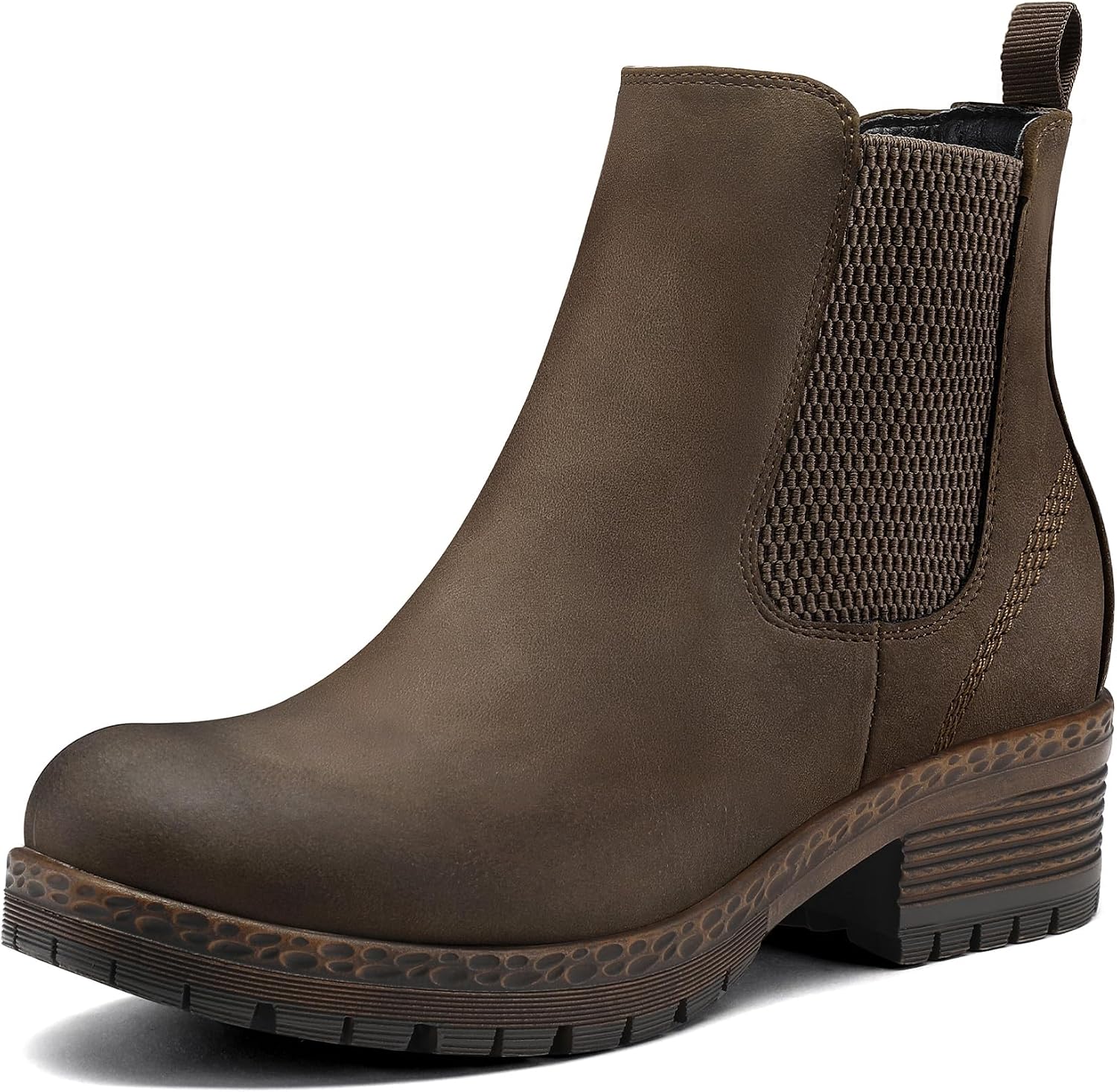 Women's Chelsea Ankle Boots Side Zipper Chunky Block Low Heel Booties Lug Sole Short Boots